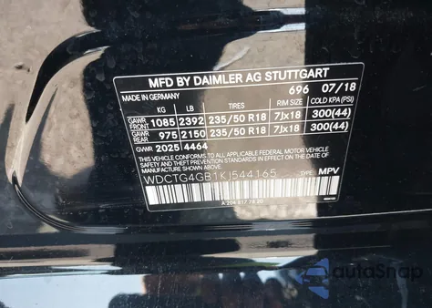 2019 Mercedes-Benz Gla 250 4Matic из США, поврежденный, VIN WDCTG4GB1KJ544165